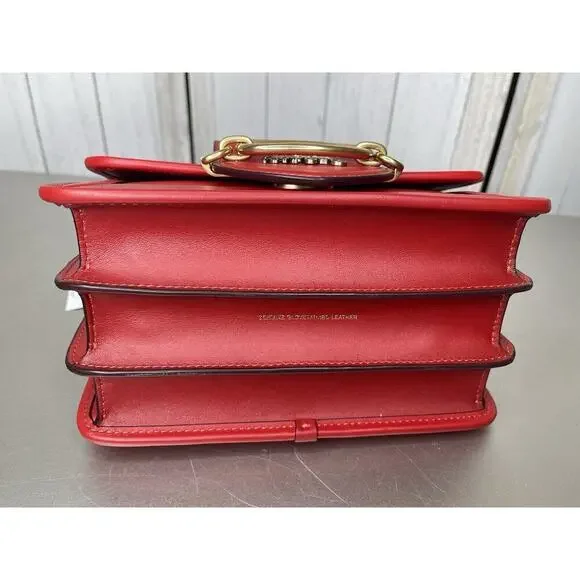 New! Coach Hero Shoulder Bag Sport Red Accordion Style Hangtag Strap Crossbody - Picture 5 of 10